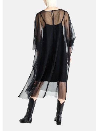 Contrast Bib silk shirt