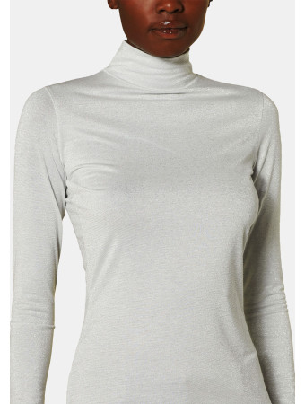 DELAINA turtleneck shirt with glitter thread