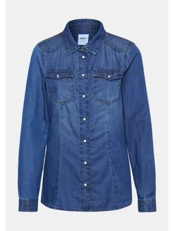 ONLALEXA SHIRT - Užsagstoma palaidinė - medium blue denim