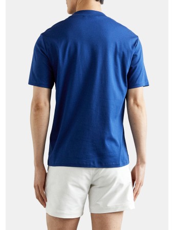 ACE MOCK NECK T-SHIRT - Paprasti marškinėliai - blue