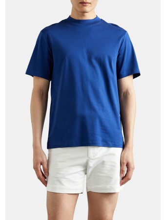 ACE MOCK NECK T-SHIRT - Paprasti marškinėliai - blue