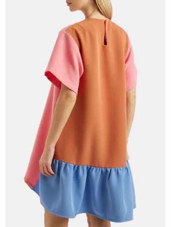 Lily Panelled Stretch-Crepe Mini Dress