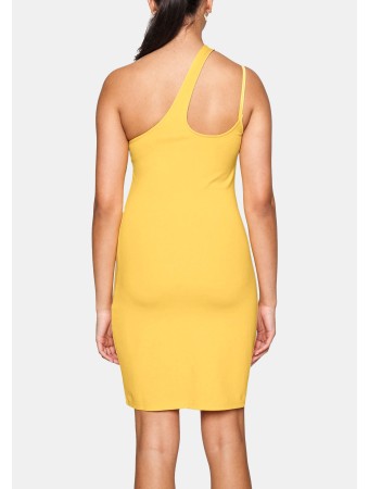 Orange Asymmetrical One Shoulder Mini Dress!